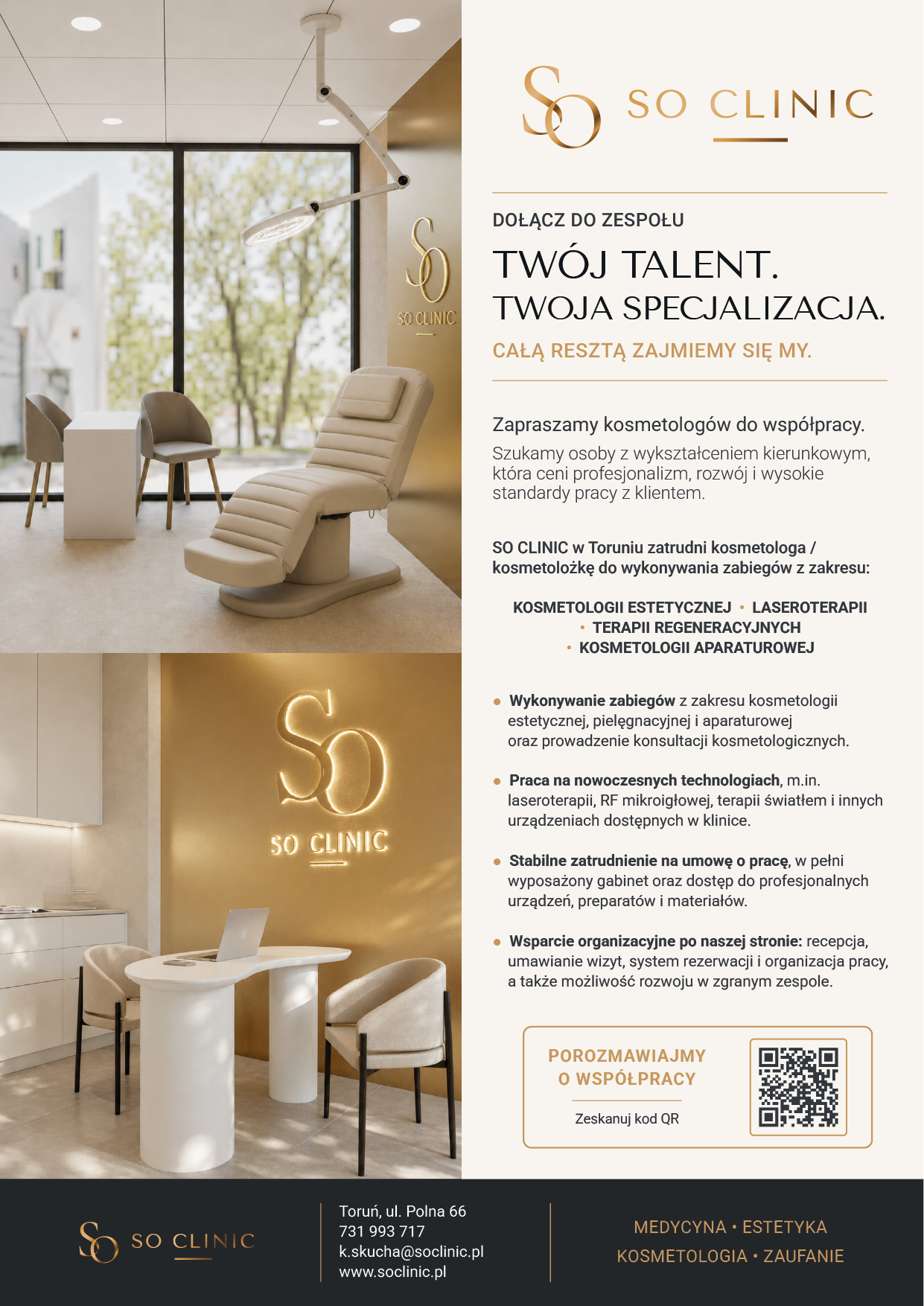 SO Clinic — oferta współpracy dla kosmetologów